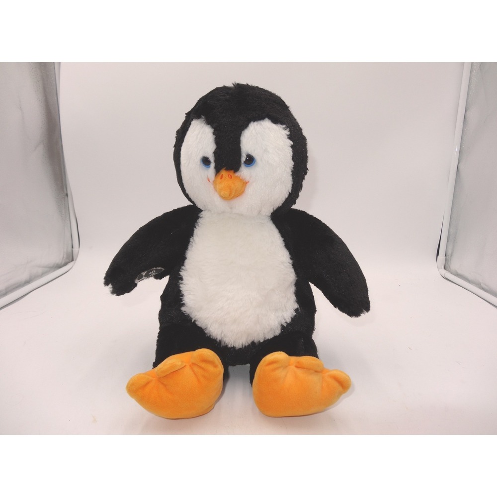 Build-a-Bear Arctic Penguin Chick BAB Plush Toy Black White Orange 2022